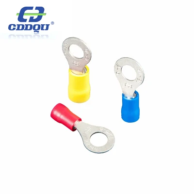 RV Series Tinned Copper Brass Insulated Crimp Ring Terminal