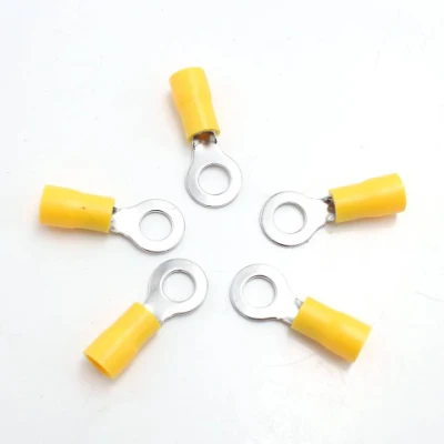 Free Sample RoHS CE Copper Electrical Terminal Lugs Connector Cable Wire Lug Connector Insulated Ring Terminals RV2, RV3.5, RV5.5-12