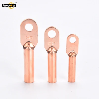 Dt Series 99.9% Pure Copper Cable Lug Conform to Chinese National Standards Red Copper Cable Lugs Crimp Type Terminal