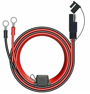  16AWG 12V Ring Terminal SAE to O Ring Connecters Extension Cord Cable Connector for Battery Charger/Maintainer 0.6m