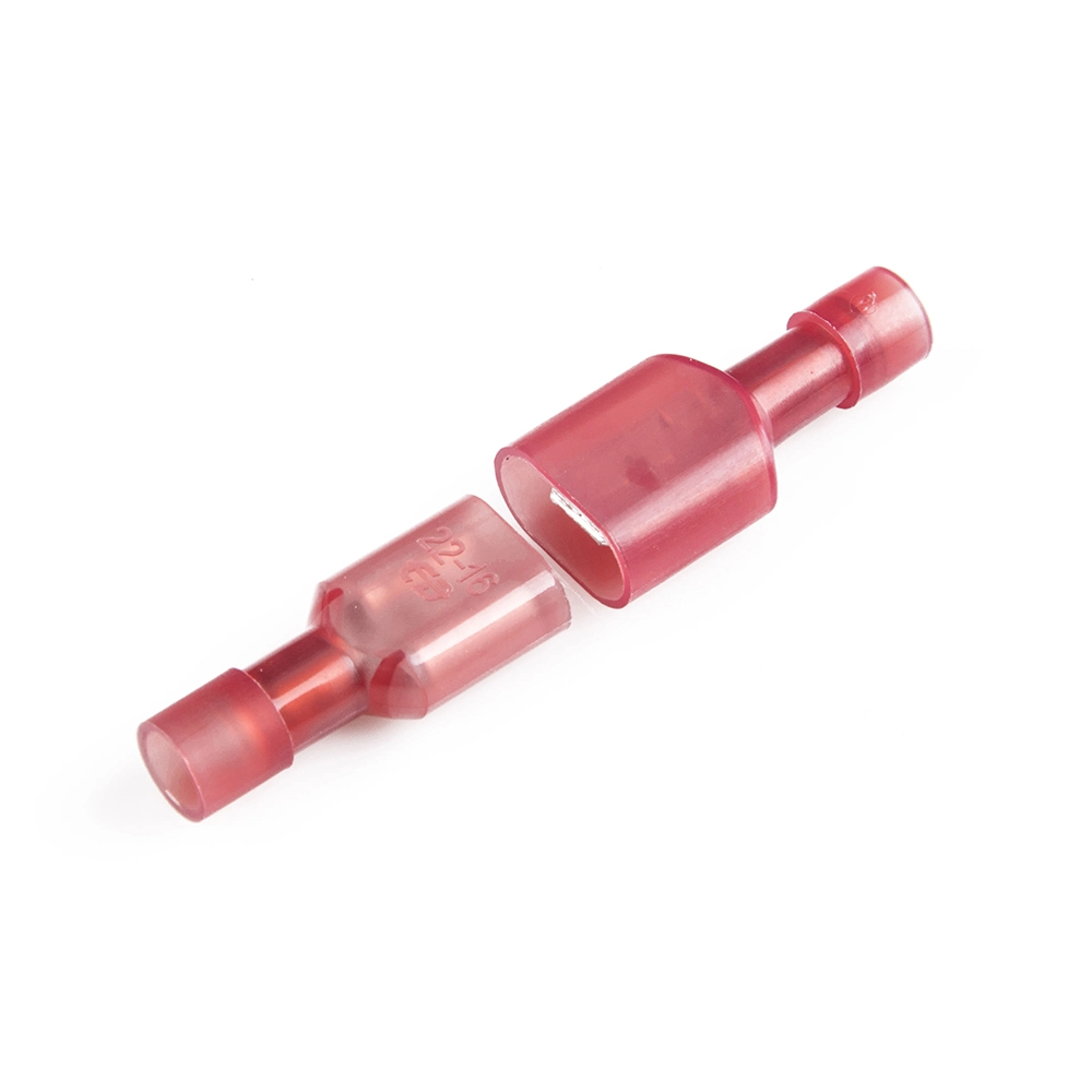 Electrical Plug-in Type Cold Press Spade Terminals Wire Crimp Connector 22-18 AWG Fdfn Nylon Full Insulated Female Disconnector