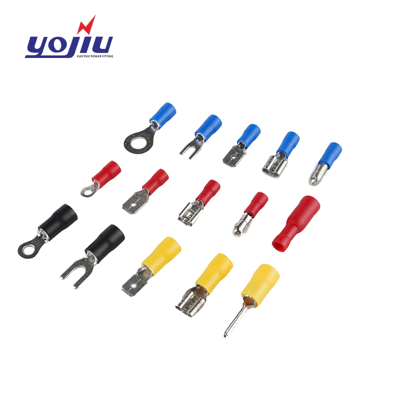 Insulated Electrical Wire Female Crimp Cable Connector Spade Butt Ring Fork Electric Terminals Set
