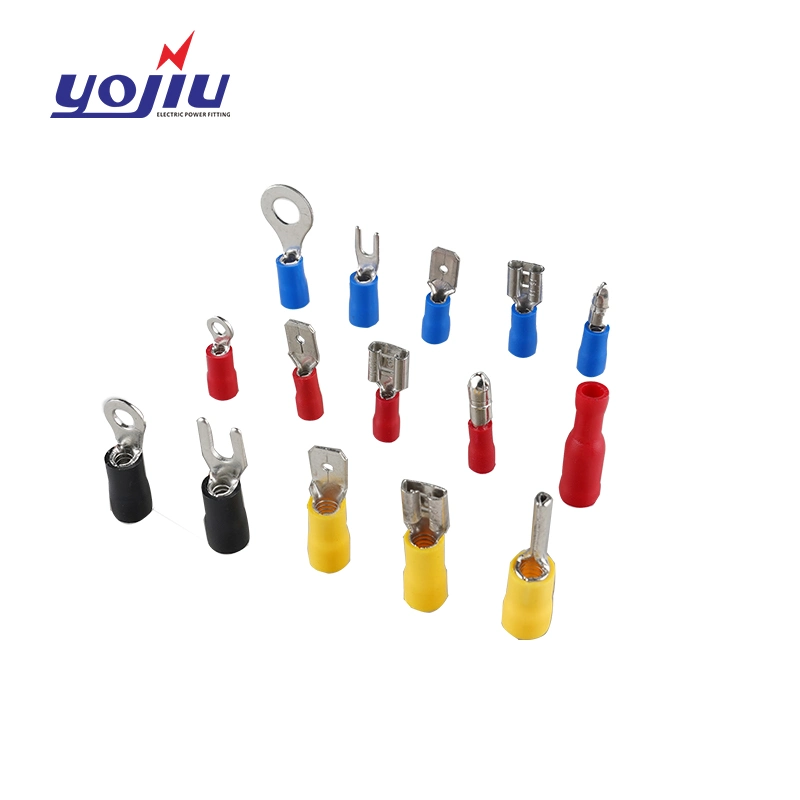 Insulated Electrical Wire Female Crimp Cable Connector Spade Butt Ring Fork Electric Terminals Set