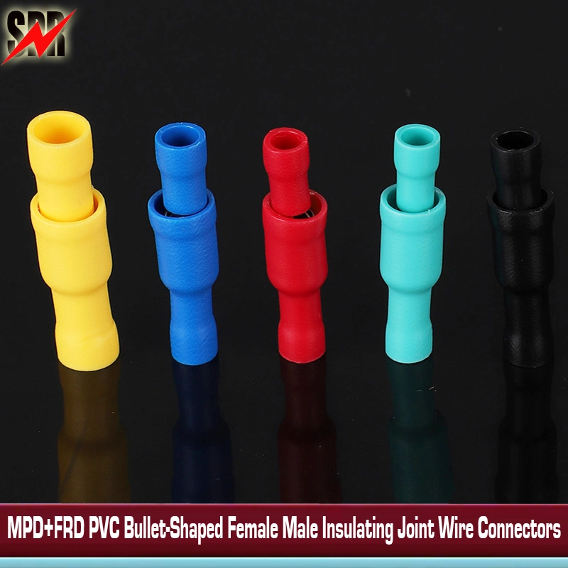 Mpd+Frd PVC Bullet-Shaped Female Male Insulating Joint Wire Connector Bullet Audio Wiring Insulated Electrical Crimp Terminals