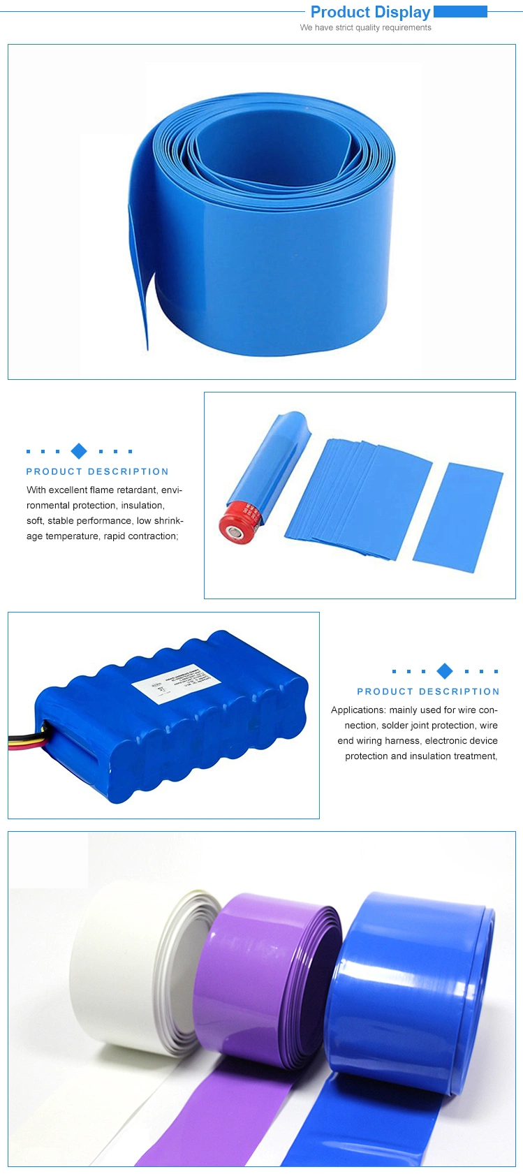 PVC Heat Shrink Sleeve Battery Sleeve