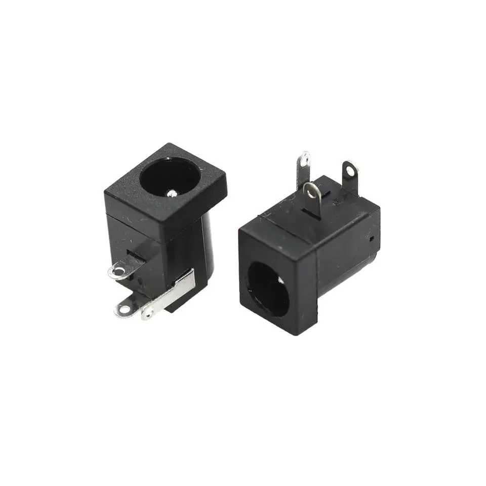 5.5X2.1mm DC-005 Black DC Power Jack Socket DC Connectors Supply Barrel-Type Right Angle PCB Mount Terminal