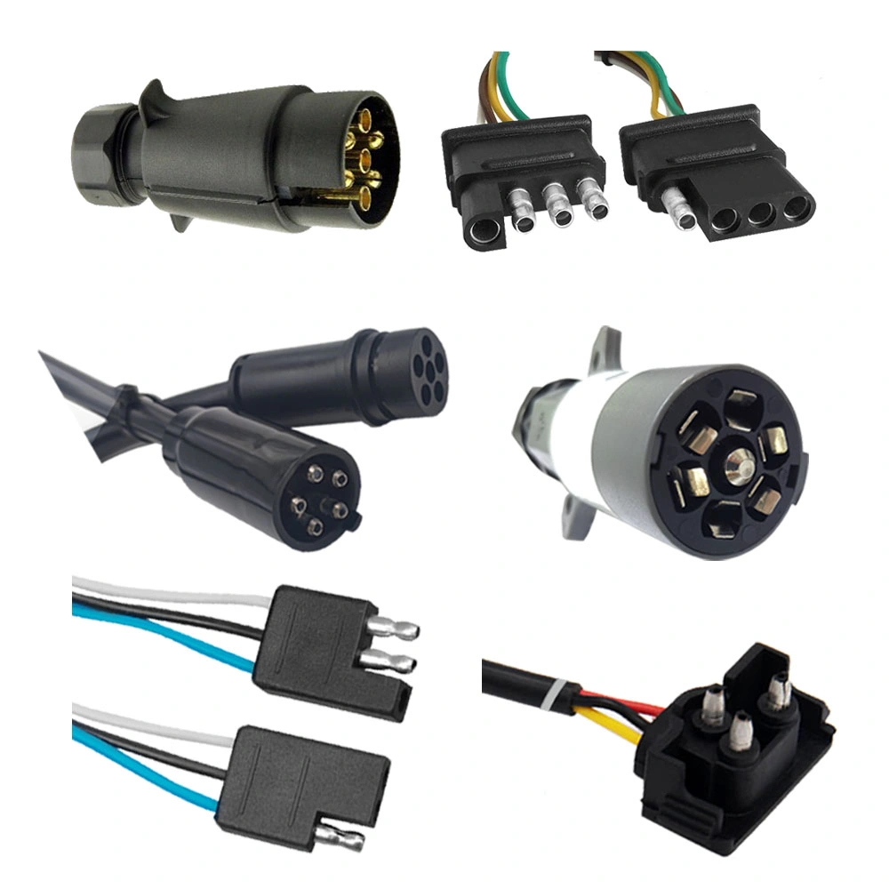 OEM SAE 1p 2p 3p 4p Trailer Plug Wiring Connector Socket Extension Cable 1/2/3/4 Way Bullet Connector Cord Wiring Harness