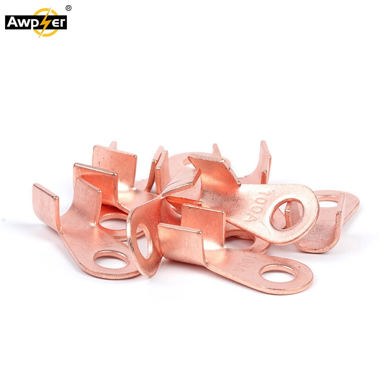 Copper Circular Splice Terminal Battery Cable Wire Naked Connector Ot Open Ring Copper Lugs 10/20/30/40/50A