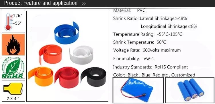 PVC Heat Shrink Sleeve Battery Sleeve