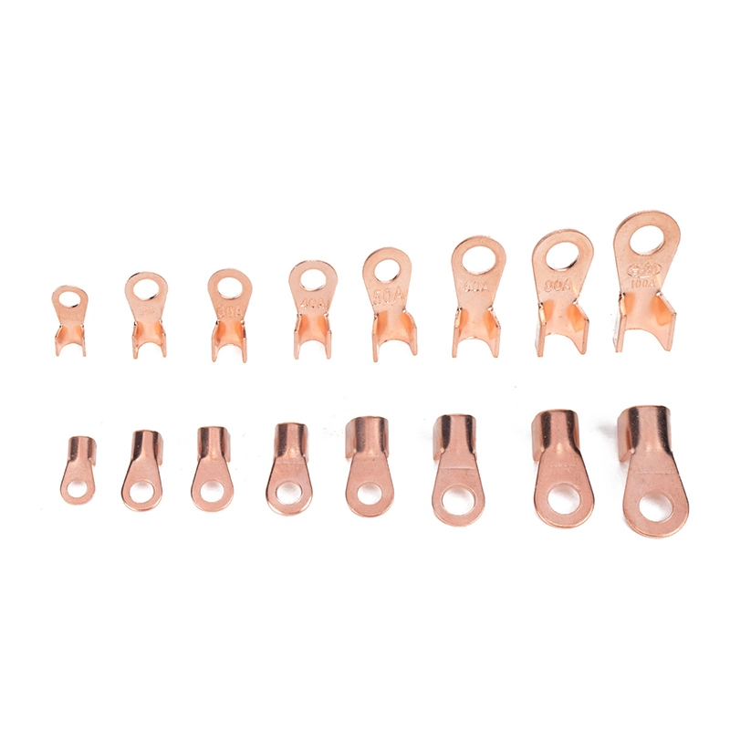 AWG Non Insulated Ring Copper Connector Lugs Ring Type Ot Terminals