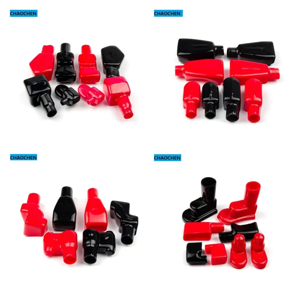 Factory Supply L Shape Positive Negative Car Battery Terminal Covers Rubber Right Elbow Wire Connector Cap Cover Protector