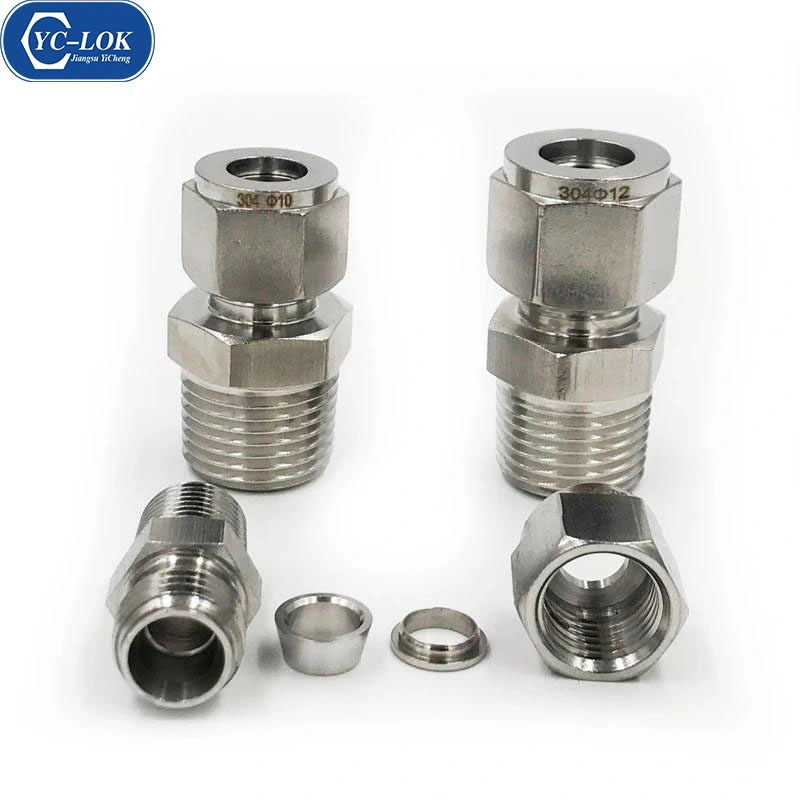 Stainless Steel 316 304 Cm Male Connectors with Cutting Rings