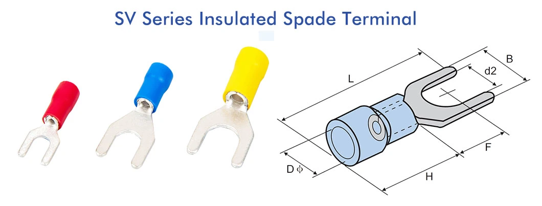 Insulated Terminals Electrical Butt Spade Fork Crimp Cold-Press Connector with Storage Box