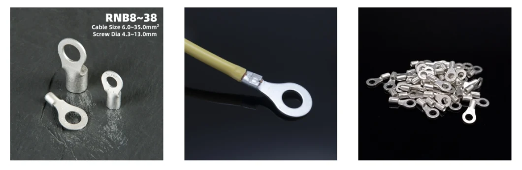 Brass Copper Lug Non Insulated Round Circular Nake O Ring Cable Wire Cold Press Connector Crimp Terminal