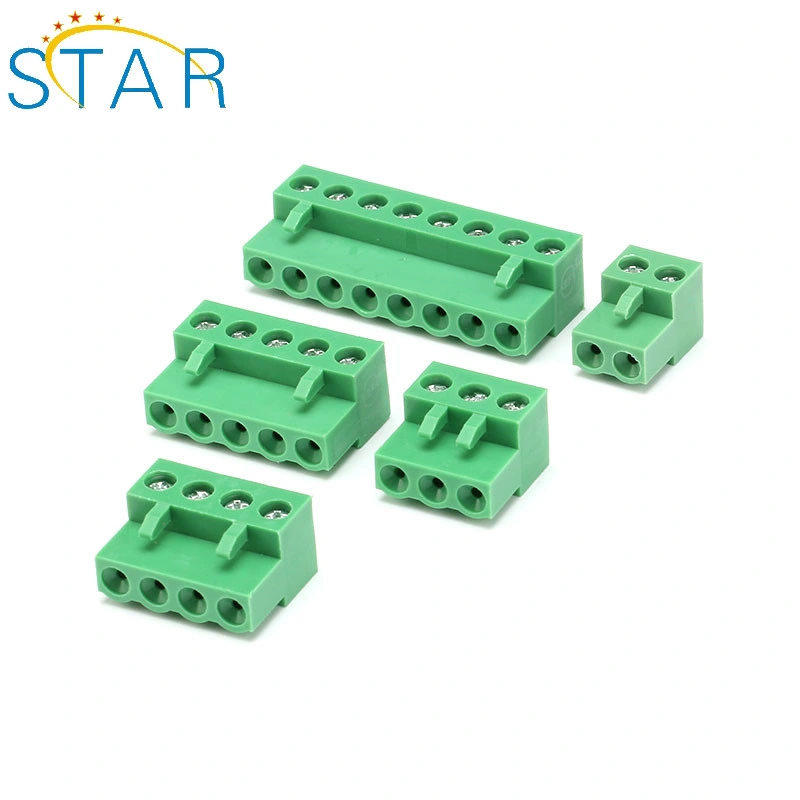 PCB Screw Terminal Block Pluggable Type Green