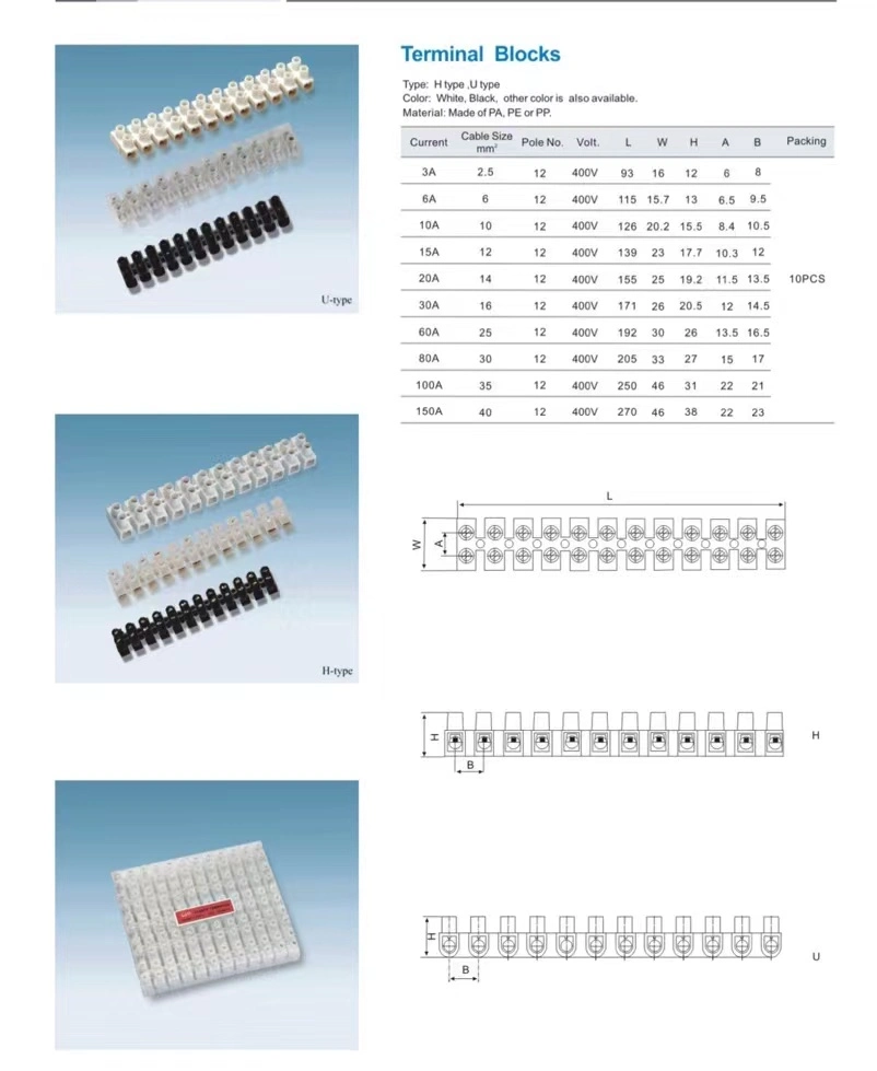 Electrical Plastic Plug Gable Type PCB Terminal Block