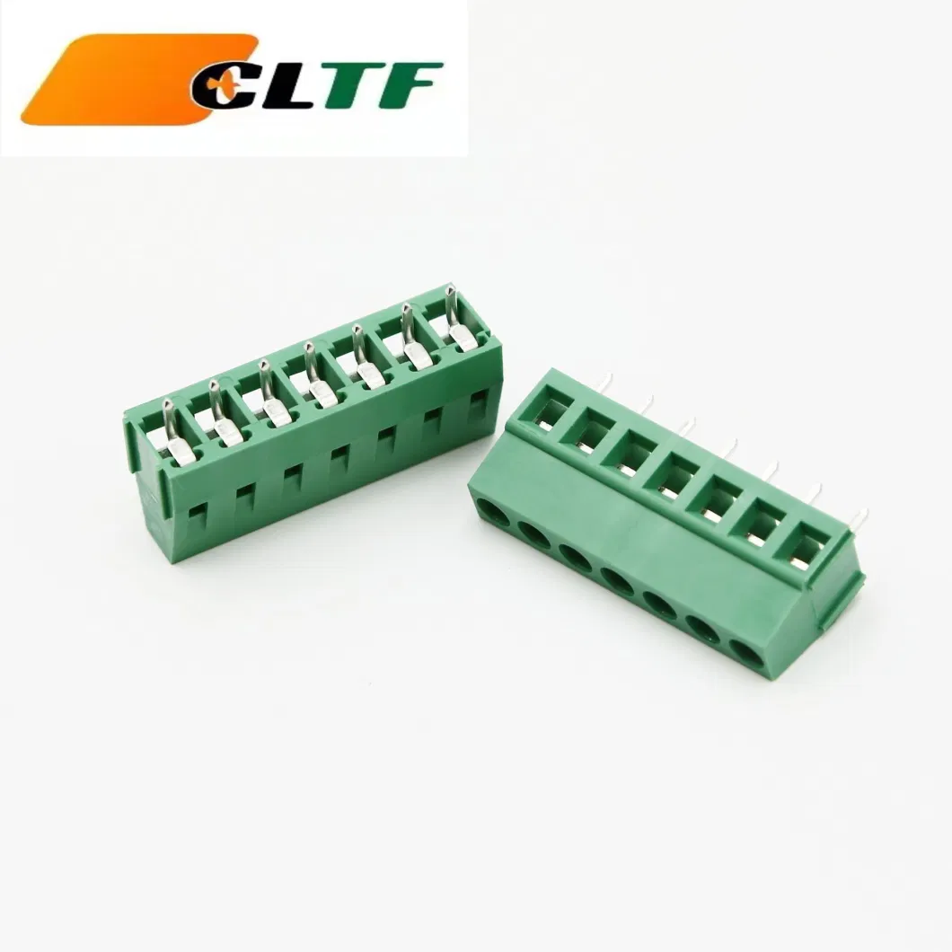 Electrical L Type Rail Mounted Terminal Block Kf128-2.54 Spacing 2p/3/6/7/8/10 Screw Type PCB Splicing Cable Post Electronic Connector