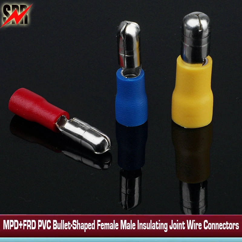 Mpd+Frd PVC Bullet-Shaped Female Male Insulating Joint Wire Connector Bullet Audio Wiring Insulated Electrical Crimp Terminals