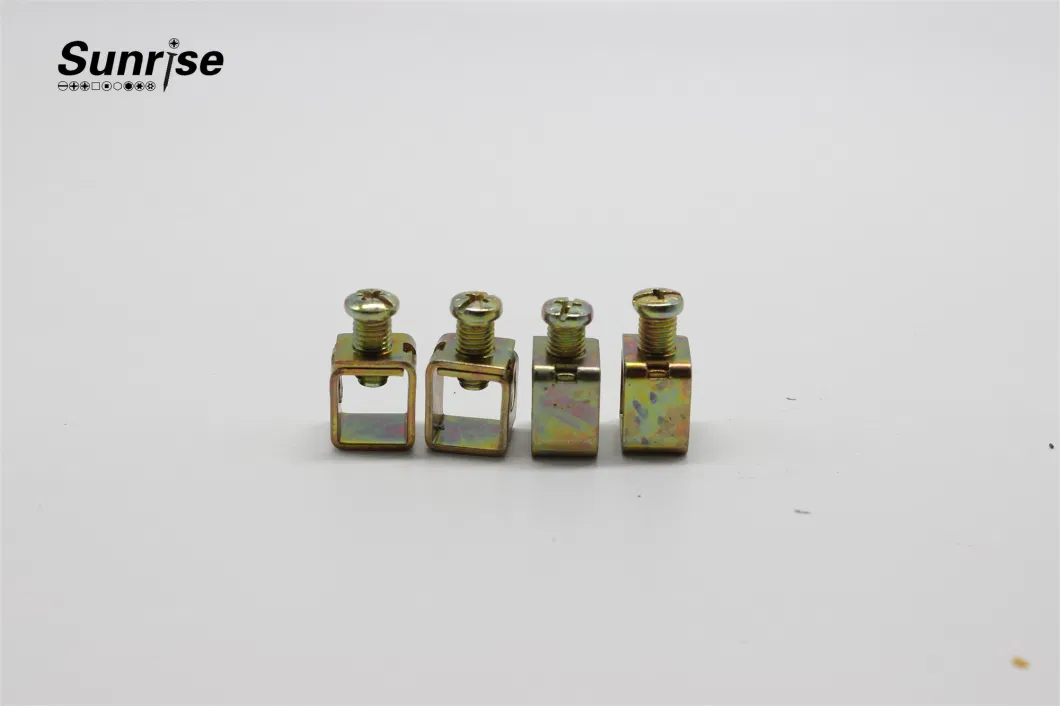 China Factory Popular Socket Parts PCB Brass Terminal Screw with Terminal Cage Wiring Brass Earth Terminal Connector Terminal Box with Screw
