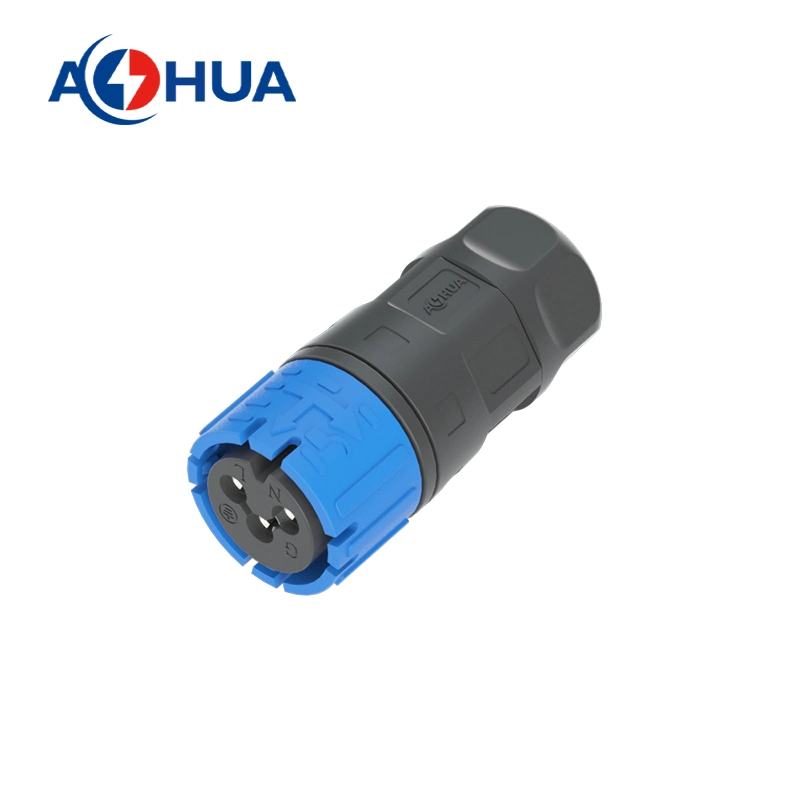 Power Cable Connectors Male and Female 15A 250V Q20 2pin 3pin Wire Connector with Push Lock Terminal Assembly Bayonet Lock Quick Connector IP67