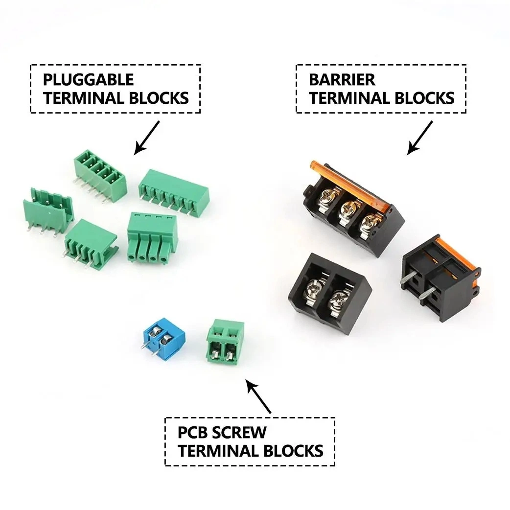 3.81mm 3pin 3 Way Straight Pin Socket + Screw Head Plug-in Terminal Block PCB Mount 2edg 3.81