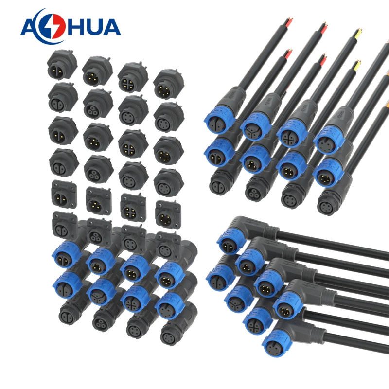 Power Cable Connectors Male and Female 15A 250V Q20 2pin 3pin Wire Connector with Push Lock Terminal Assembly Bayonet Lock Quick Connector IP67