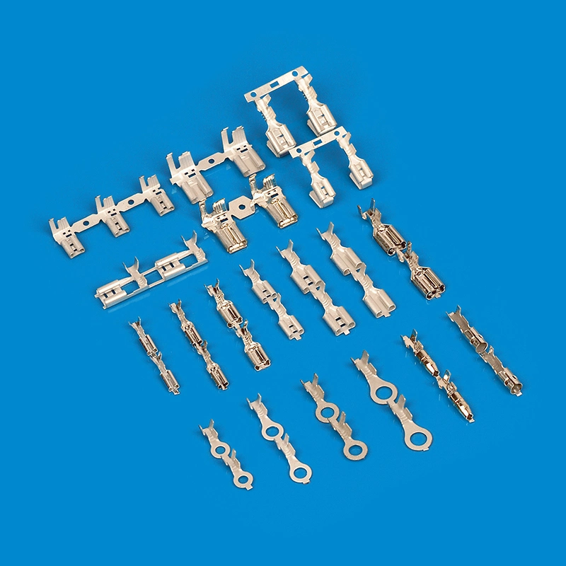 Brass Terminal 187 Flag Terminal Connectors Self-Locking Insert Spring Crimp Terminal