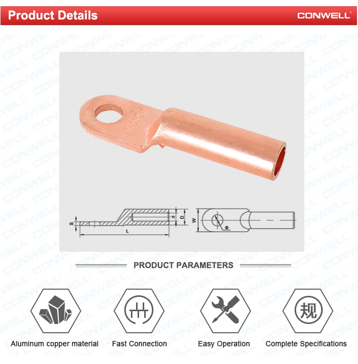 120mm2 Dt Series Copper Lug Terminals Cable Lugs Ring Type