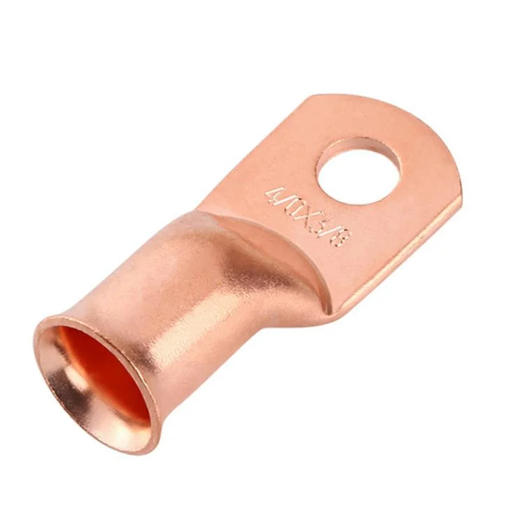 U. S Standard AWG Gauge Heavy Duty Cable Lugs Battery Cable Ends Pickling Copper/Tin Plating Copper Eyelets Tubular Ring Cold-Pressed Terminal Connectors