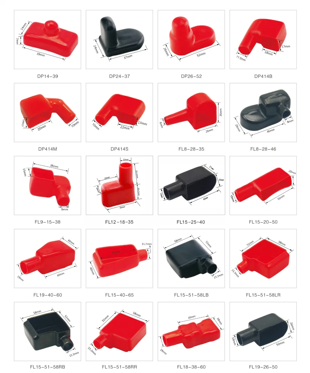 Wholesale Price PVC Rubber Battery Terminal End Covers Top Post Protection Cover Boot for Brass Zinc Lead Car Battery Terminals