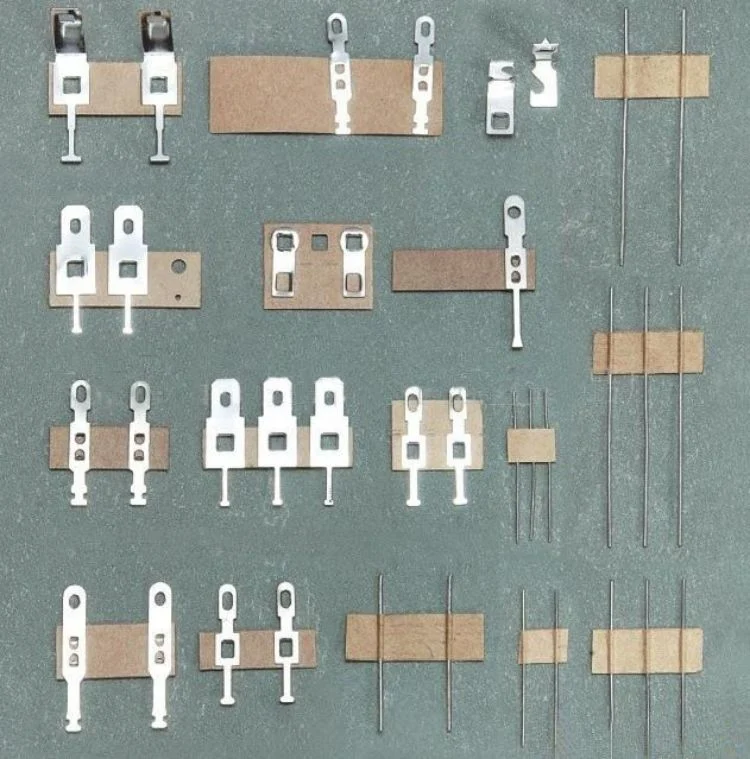 2 Pin Flat Stainless Steel Terminal Lugs, Connector Terminal PCB Terminals Electric Insulation Barley for Battery PCB Board Terminal Block Terminal Board Motor