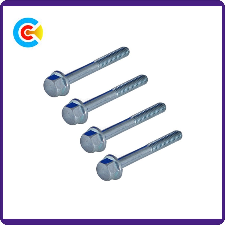 DIN/ANSI/BS/JIS Carbon-Steel/Stainless-Steel Hexagonal Head Flange Rod Lengthened Furniture Plated Screws