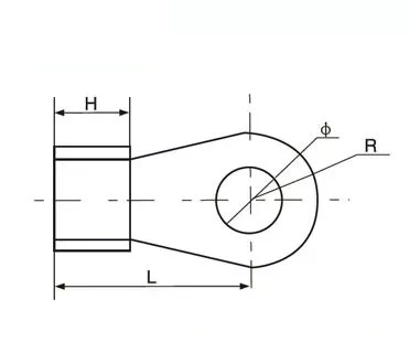 Ot Series Nose Open Type Copper Terminal Crimp Ring