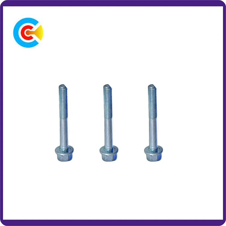 DIN/ANSI/BS/JIS Carbon-Steel/Stainless-Steel Hexagonal Head Flange Rod Lengthened Furniture Plated Screws