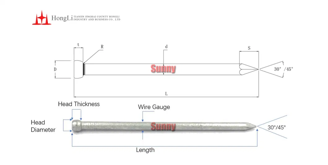 HDG 50&mu; 40mmx2.1mm Galvanized Lost Head Nails with 25kg Box