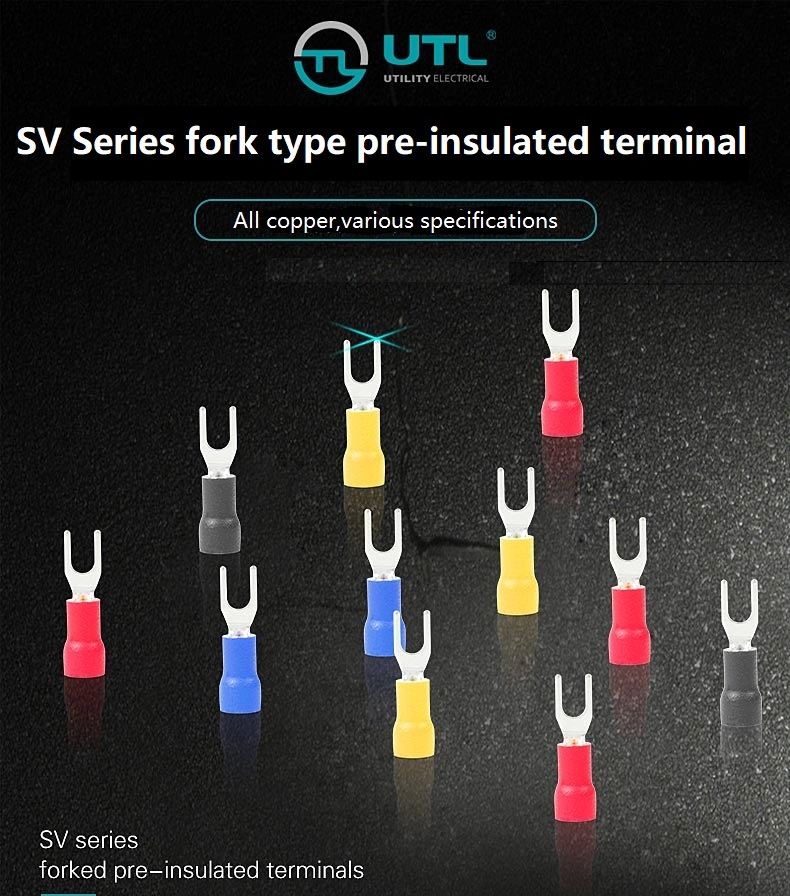Fork Type Nylon Insulated Cold End Wire Cramp Terminals