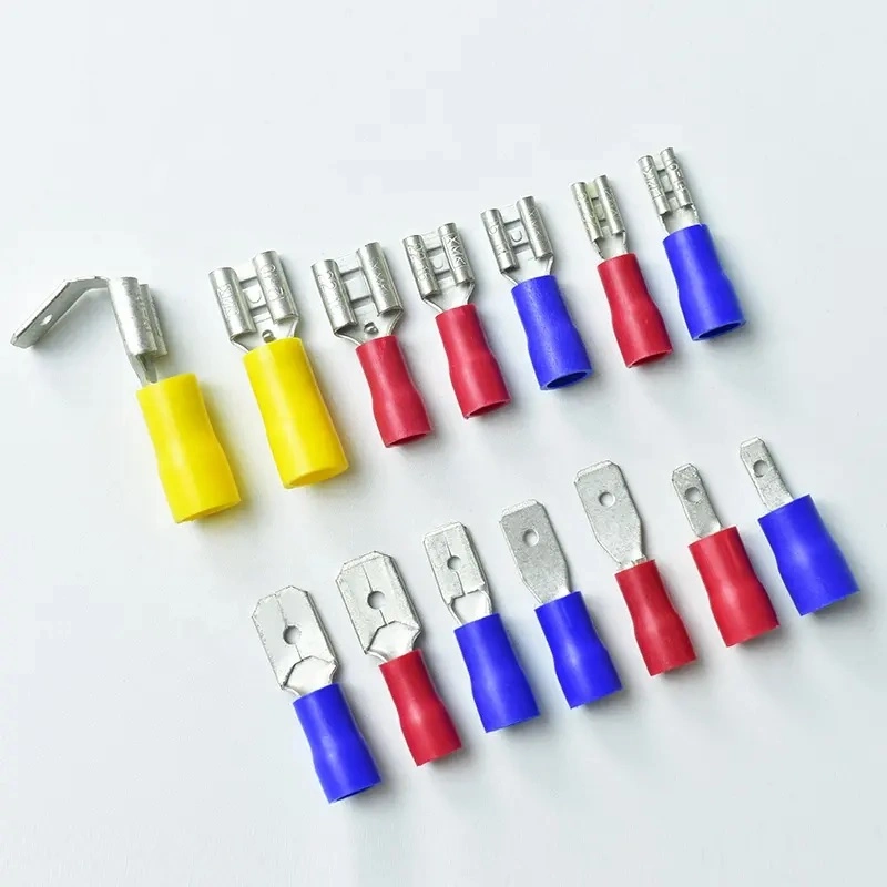 Nylon Electrical Brass Insulated Piggyback Spade Female Male Crimp Terminales Quick Disconnect Flat Faston Terminal Connectors