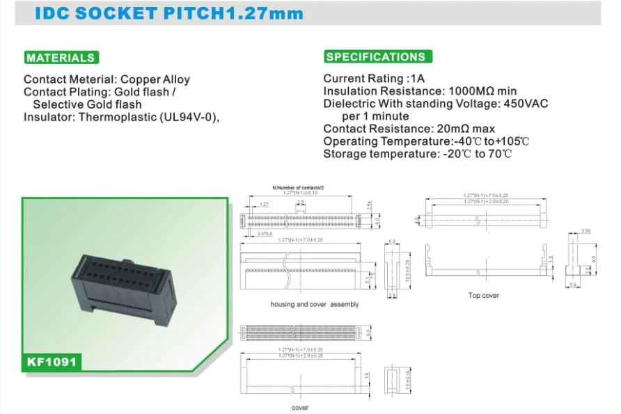 PCB Spring Terminal Blocks 142 Screwless Connector