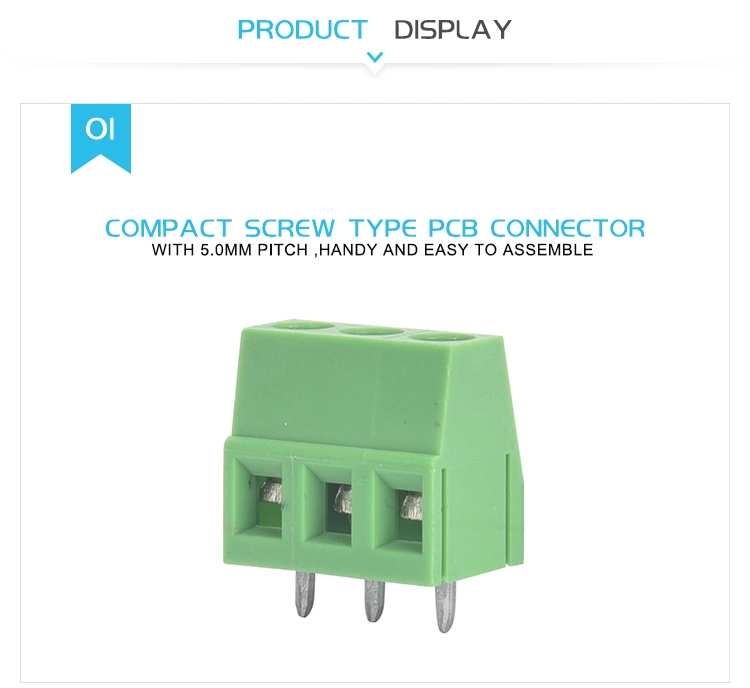 High Quality Ce 5.0 Wire Screw Clamp PCB Terminal Block Connector