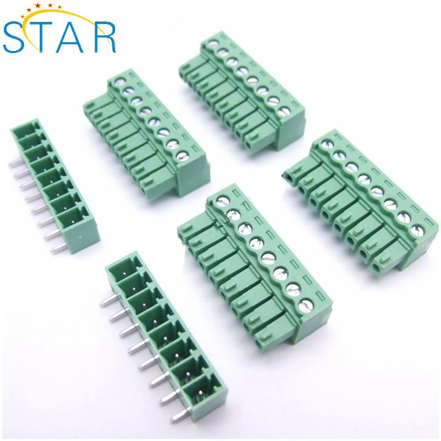 PCB Screw Terminal Block Pluggable Type Green