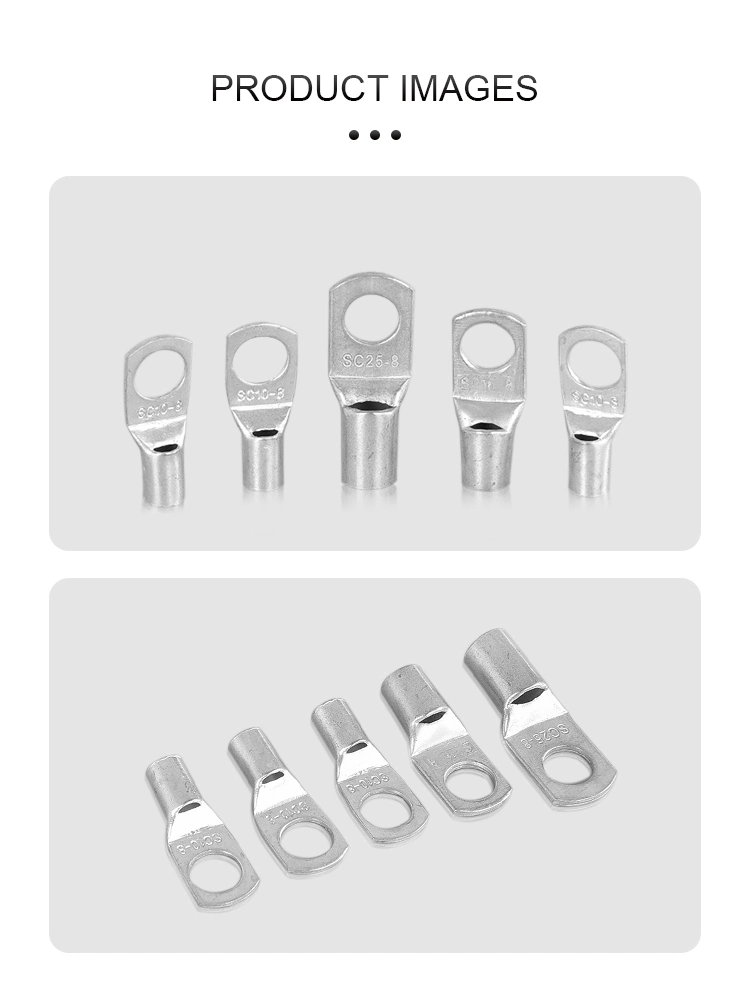 Sc Type Electric Power Terminals Connector Tinned Copper Lug Crimp Cable Lugs