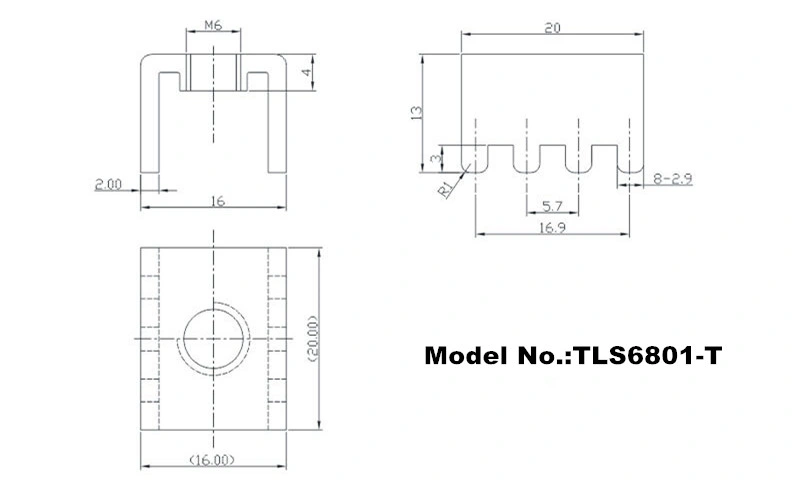 Tin Plated Brass Stamping Soldering Terminal Blocks Wire Connector with Screw Hole for PCB