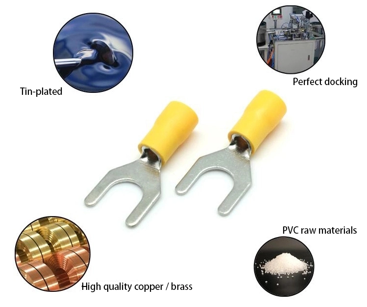 Insulated Electrical Cord End Connectors Wire Fork Terminal