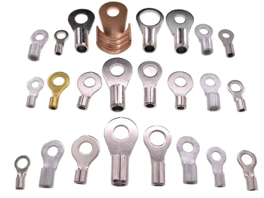 Factory Direct Sales 4.2mm Electrical Automotrices Wire Cable Connectors Ring Brass Terminal Lugs