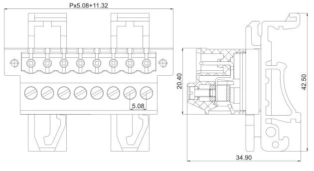 Screw Terminal Block PCB Terminal Connector with Pitch 3.5mm 3.81mm 3.96mm 5.0mm 5.08mm