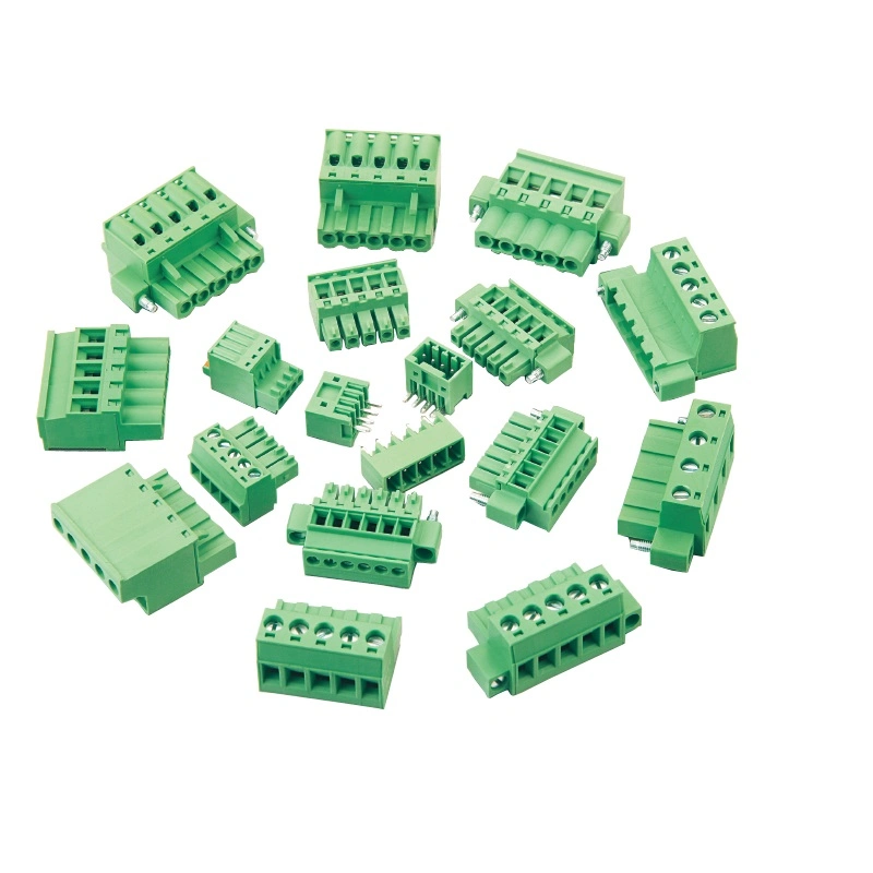 2 3 4 5 6 8 10 Pin PCB Screw Block Pluggable Connector/Equivalent Contact Terminal Block 2.54 3.50 3.81 5.08 7.50 7.62 mm Pitch