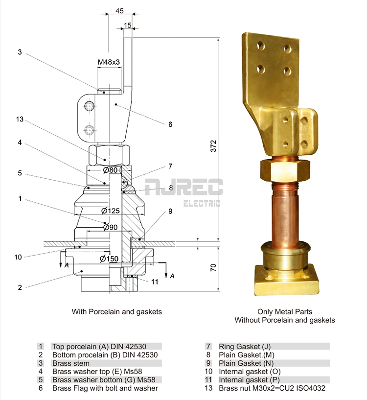 FP-2000 FP-3150 Bushing Flag Terminal