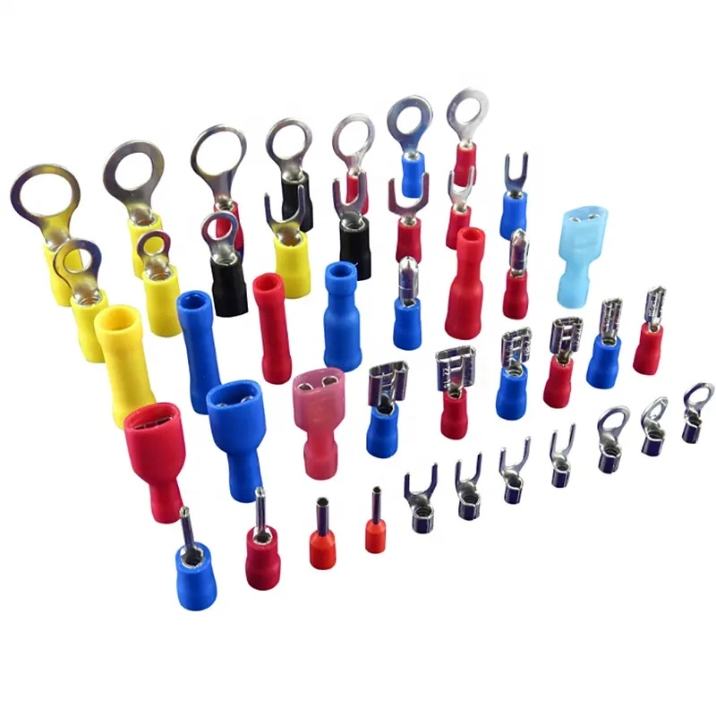 Nylon Electrical Brass Insulated Piggyback Spade Female Male Crimp Terminales Quick Disconnect Flat Faston Terminal Connectors