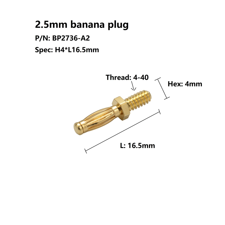 Custom Screw Type 2.5mm 3.5mm 4.0mm Bullet Plug Socket Battery Connector Pin Terminal