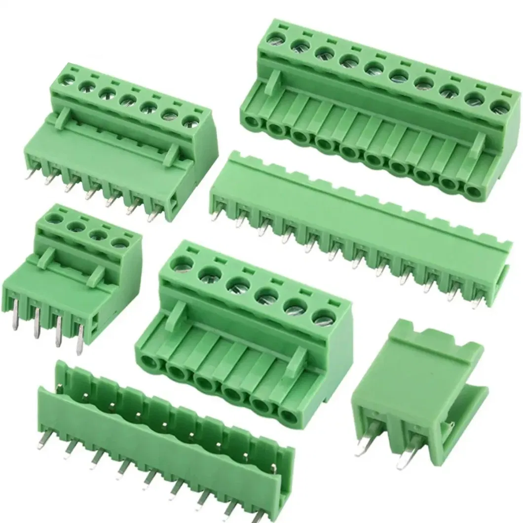 3.81mm 3pin 3 Way Straight Pin Socket + Screw Head Plug-in Terminal Block PCB Mount 2edg 3.81